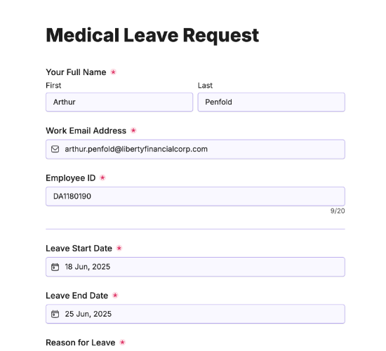 Medical Leave Request Form