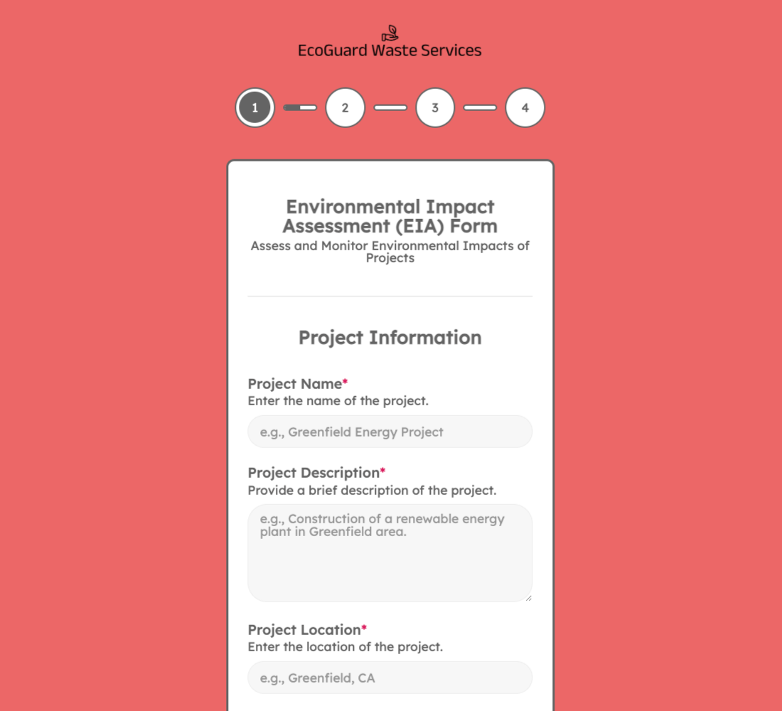 Environmental Impact Assessment Form