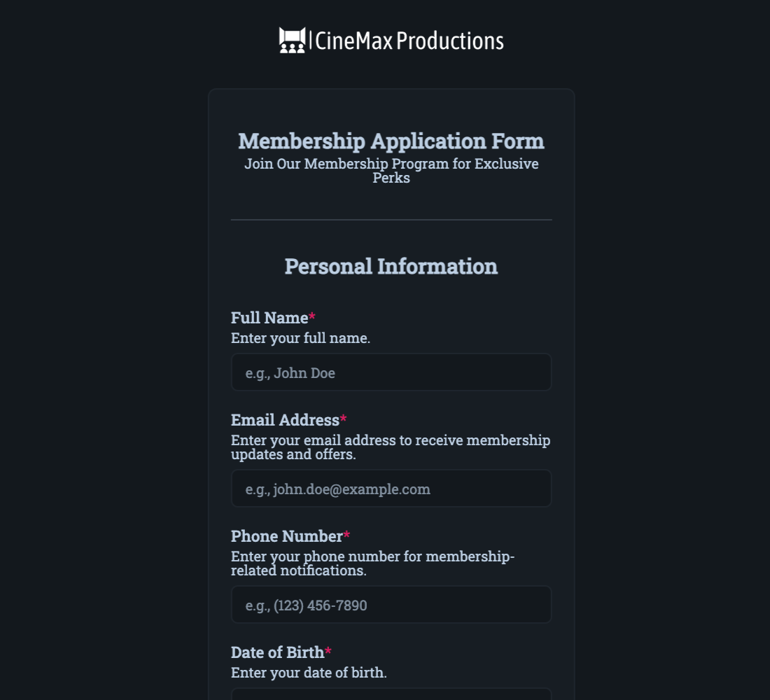 Membership Application Form