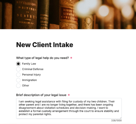 Client Intake Form