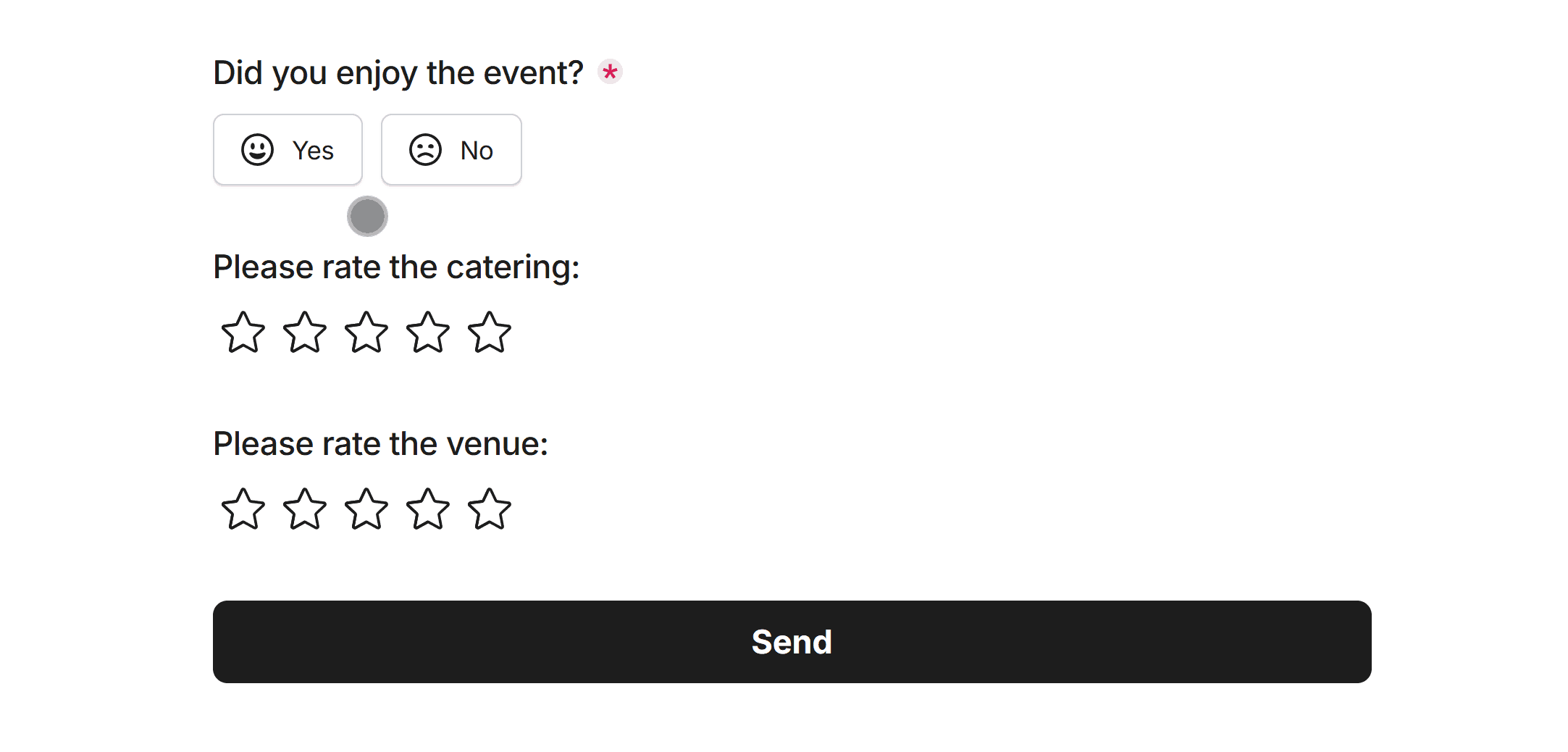 Hiding the Rating Fields when No is selected in a Yes/No Field
