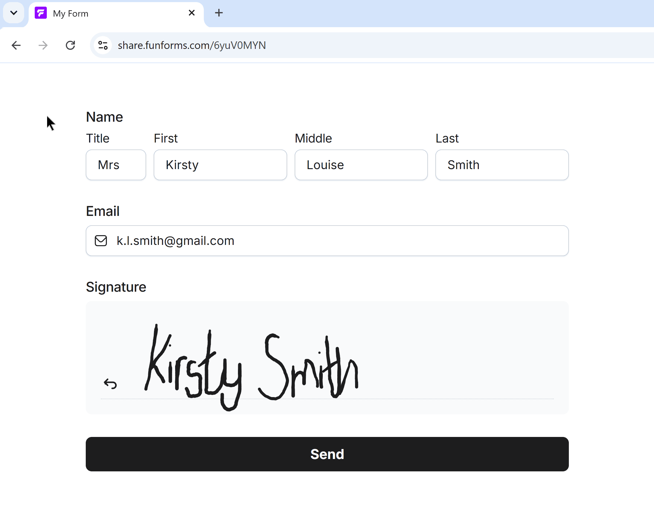 Demonstrating Offline Recovery restoring form data after a page refresh