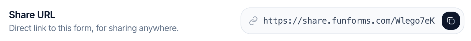 Copy Your Unique Form URL