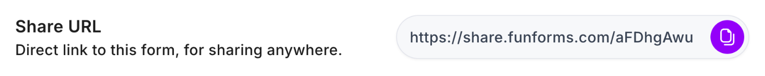 Copy Your Unique Form URL