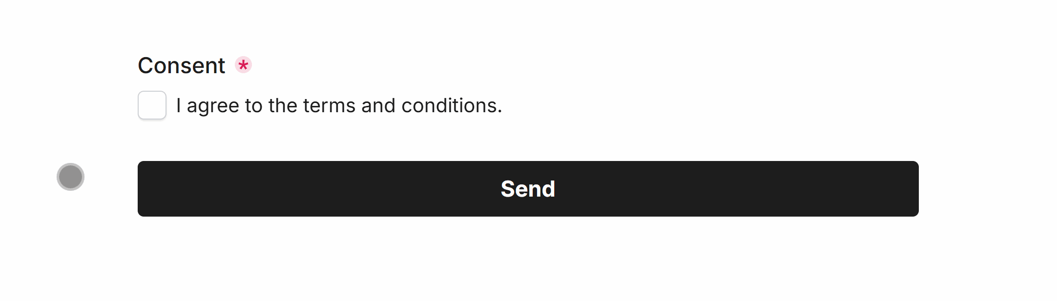 Dragging the Consent Field into the Online Form Editor