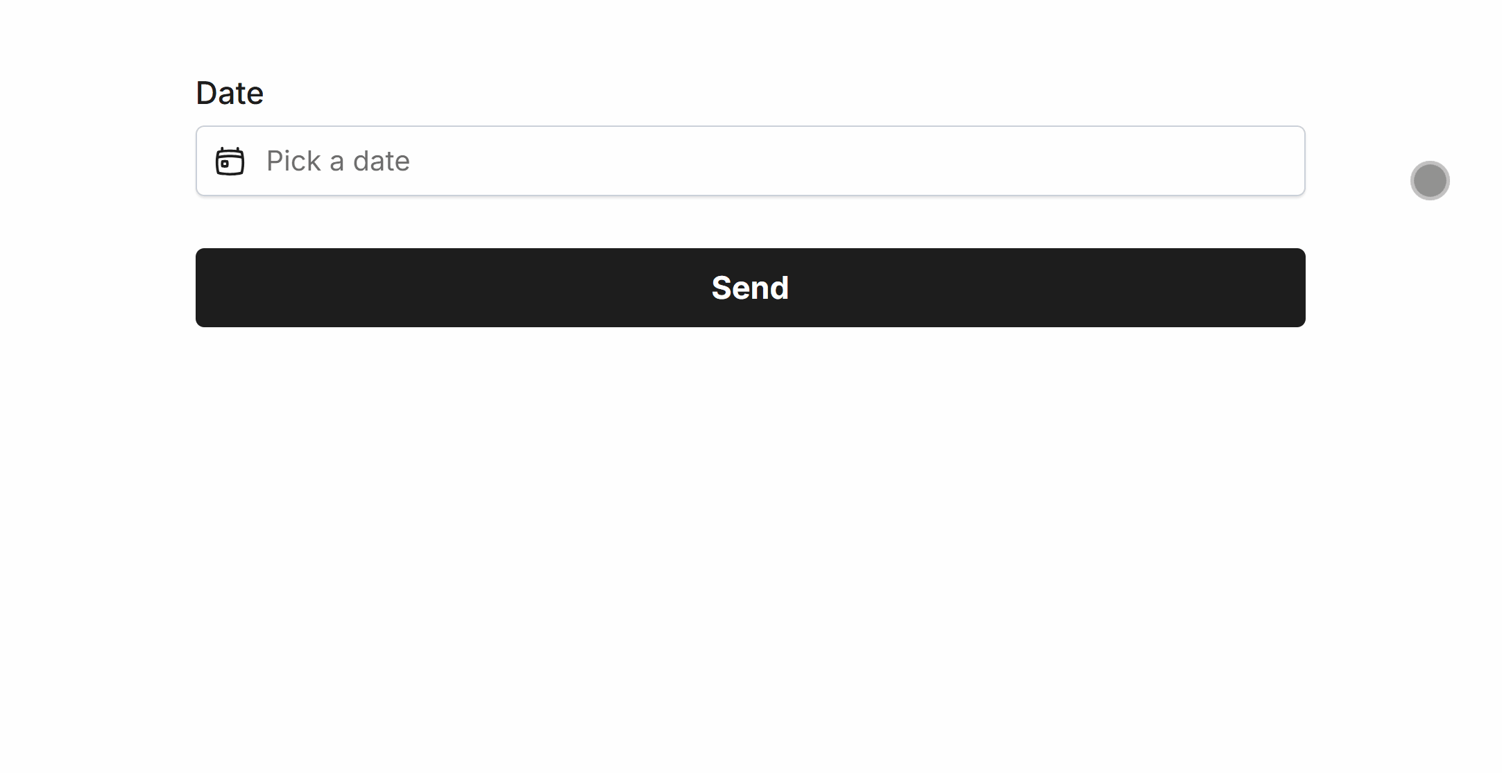 Demonstrating disabling a single date in the Date field