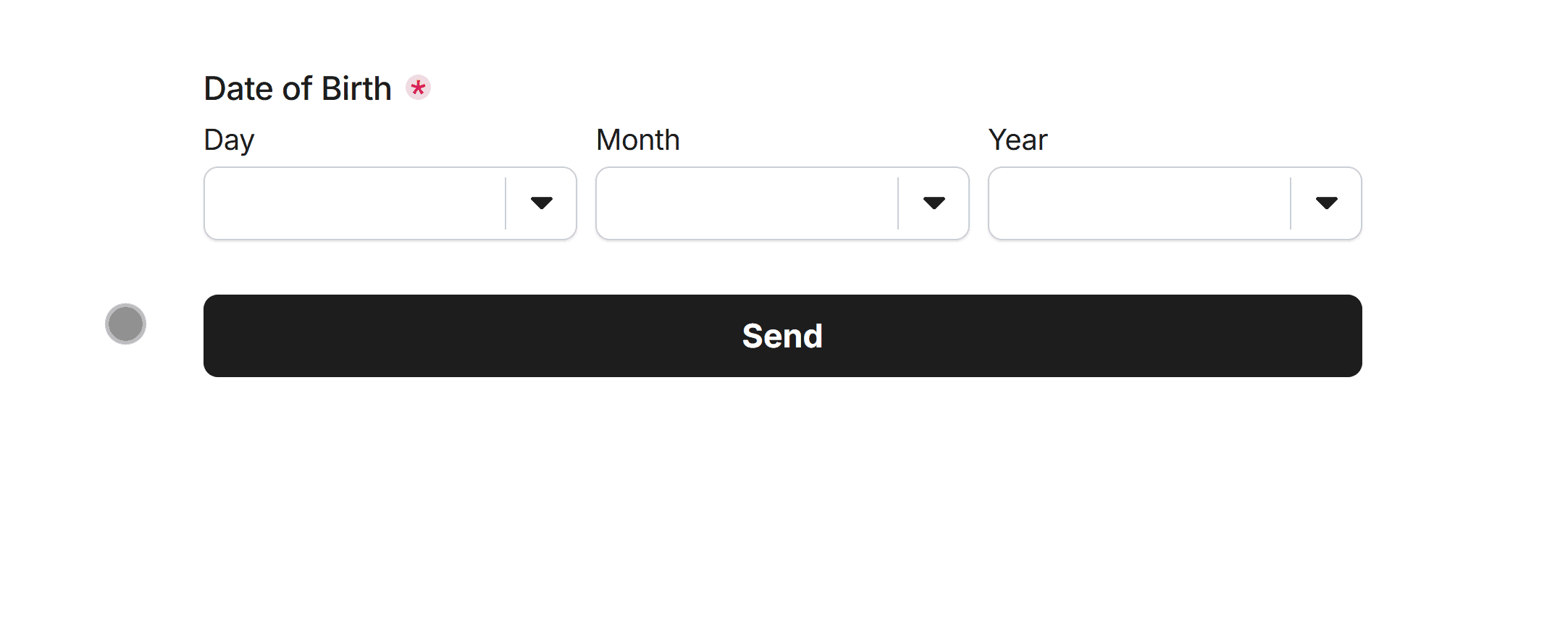 Enabling Required validation for the Date of Birth Field in a form