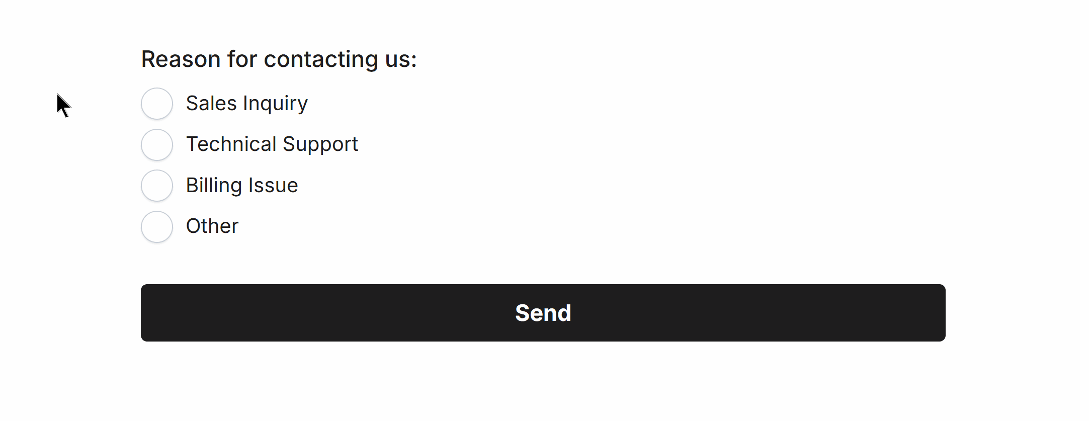 Testing the Single-Select Field in our Form