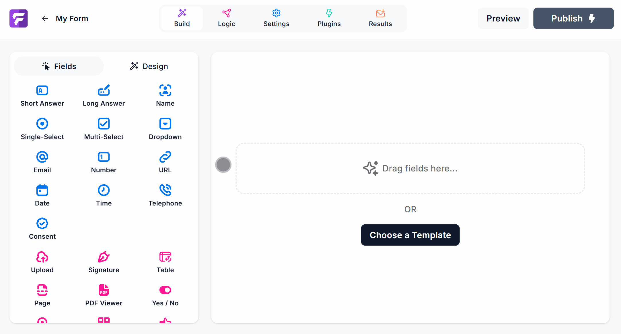 Dragging the Social Follow Field into the Online Form Editor