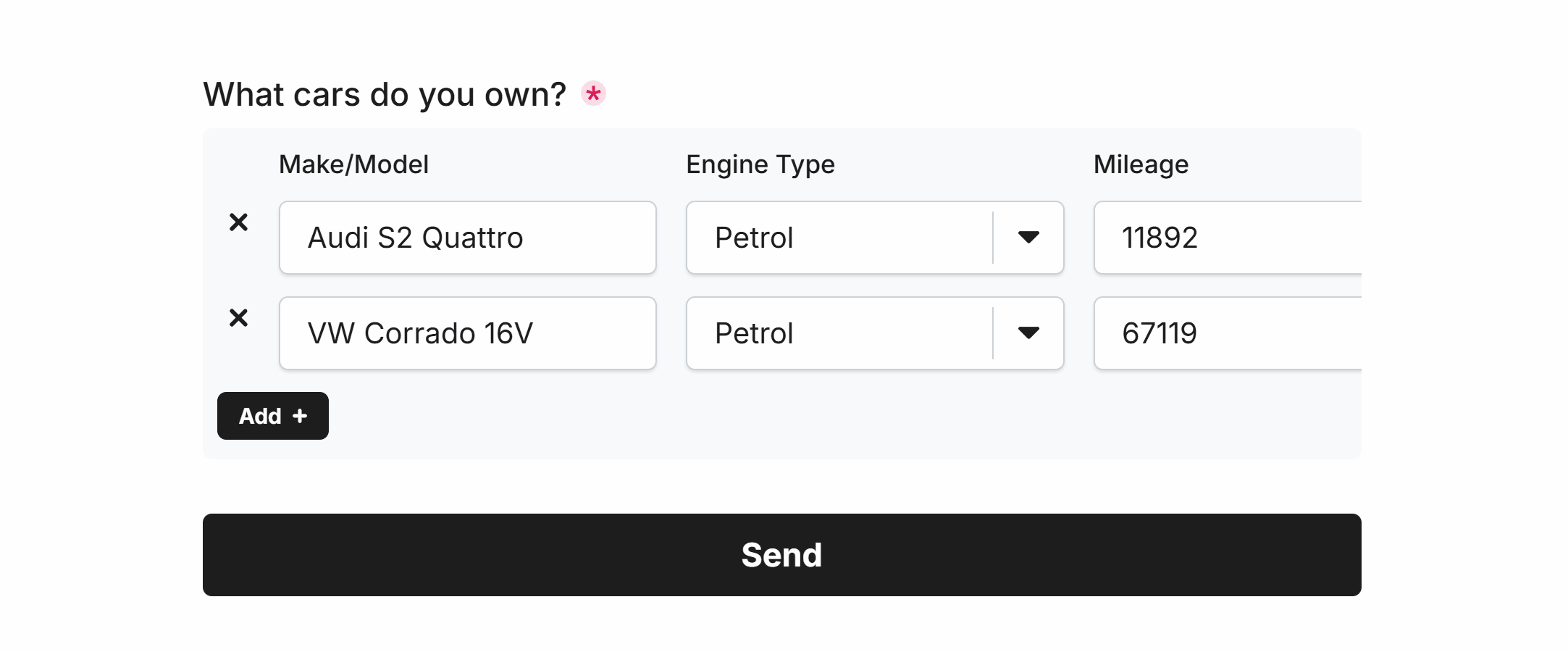 Setting a maximum number of rows for the Table Field
