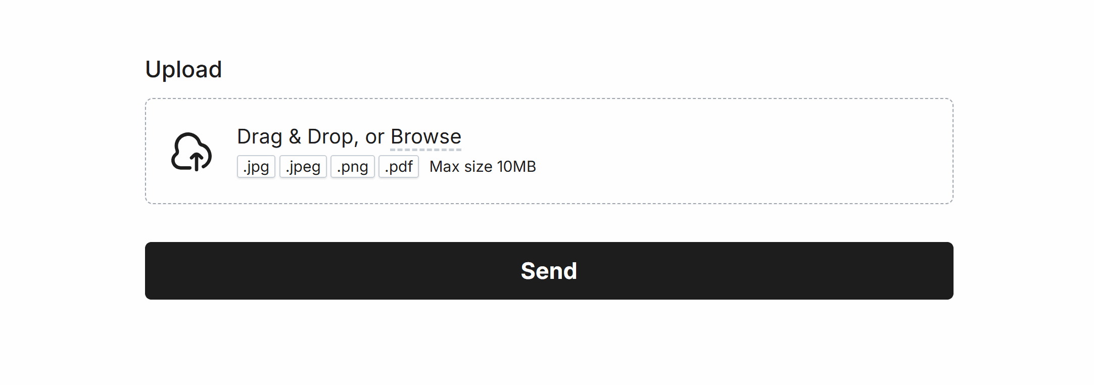 Testing the Upload Field in a form