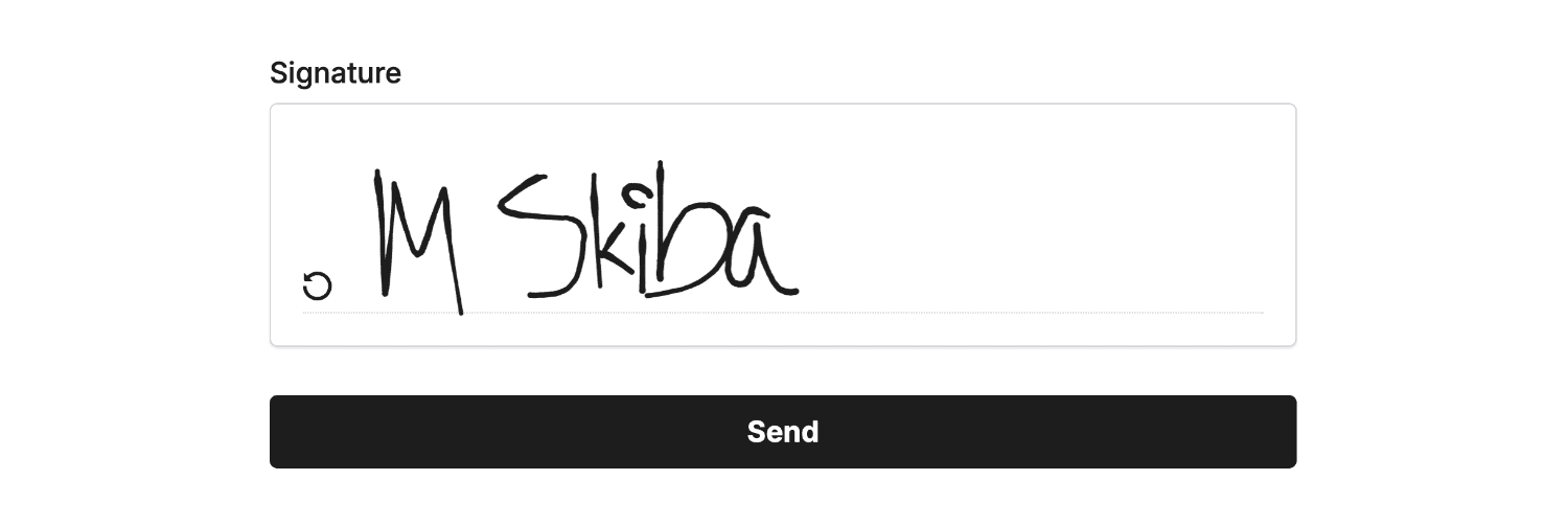 Entering a signature into the form linked to an Airtable Attachment field