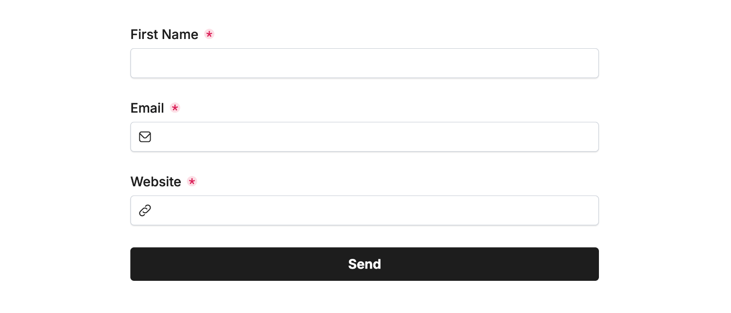 An example form we've connected the Hubspot Plugin to