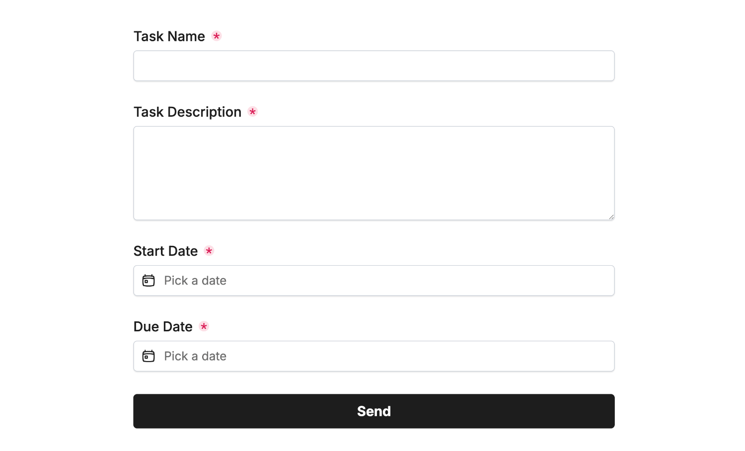 Example form to use with the Trello Plugin with a new Due Date field