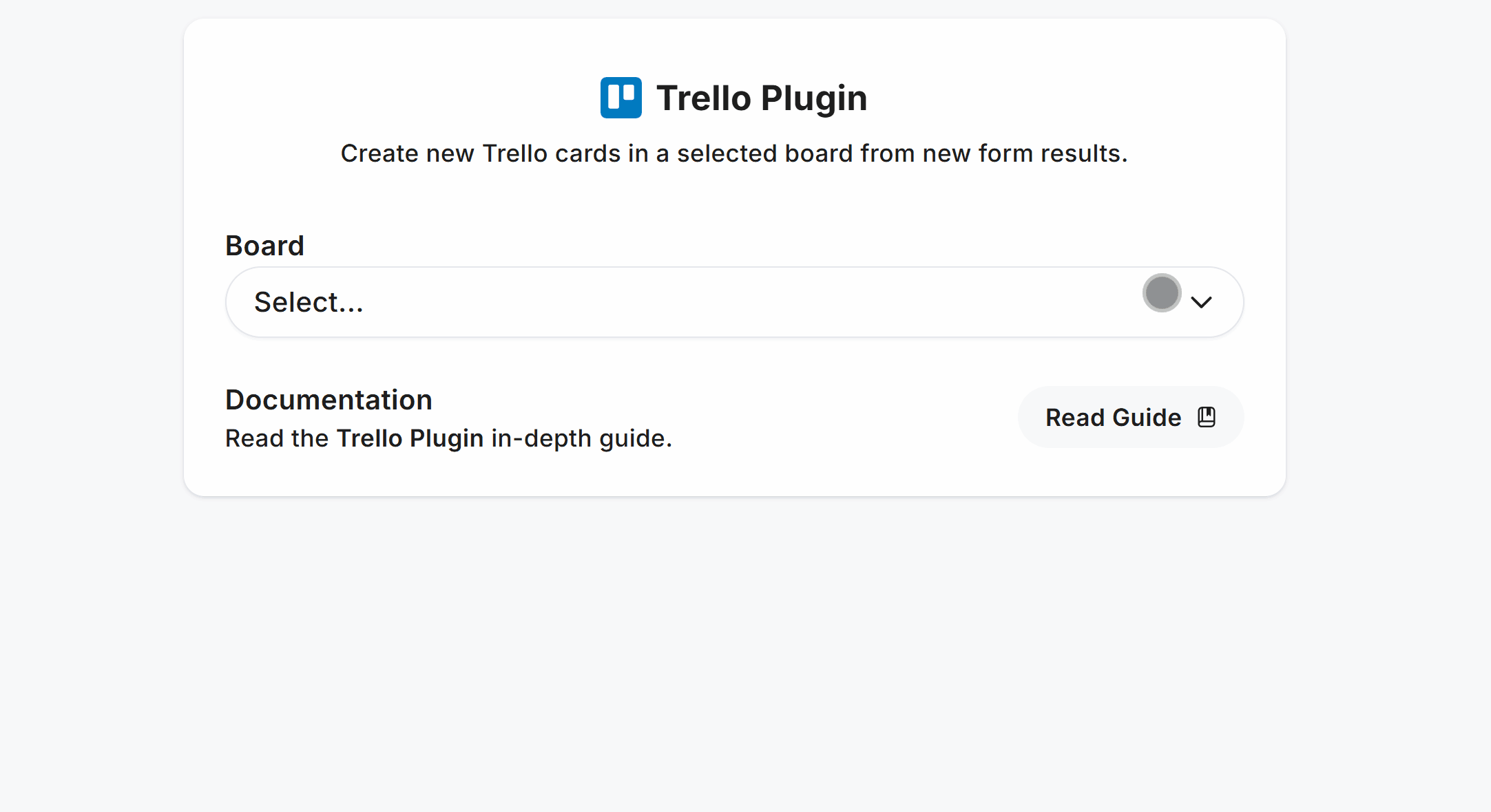 Selecting a Trello Board and List to create new Trello cards inside