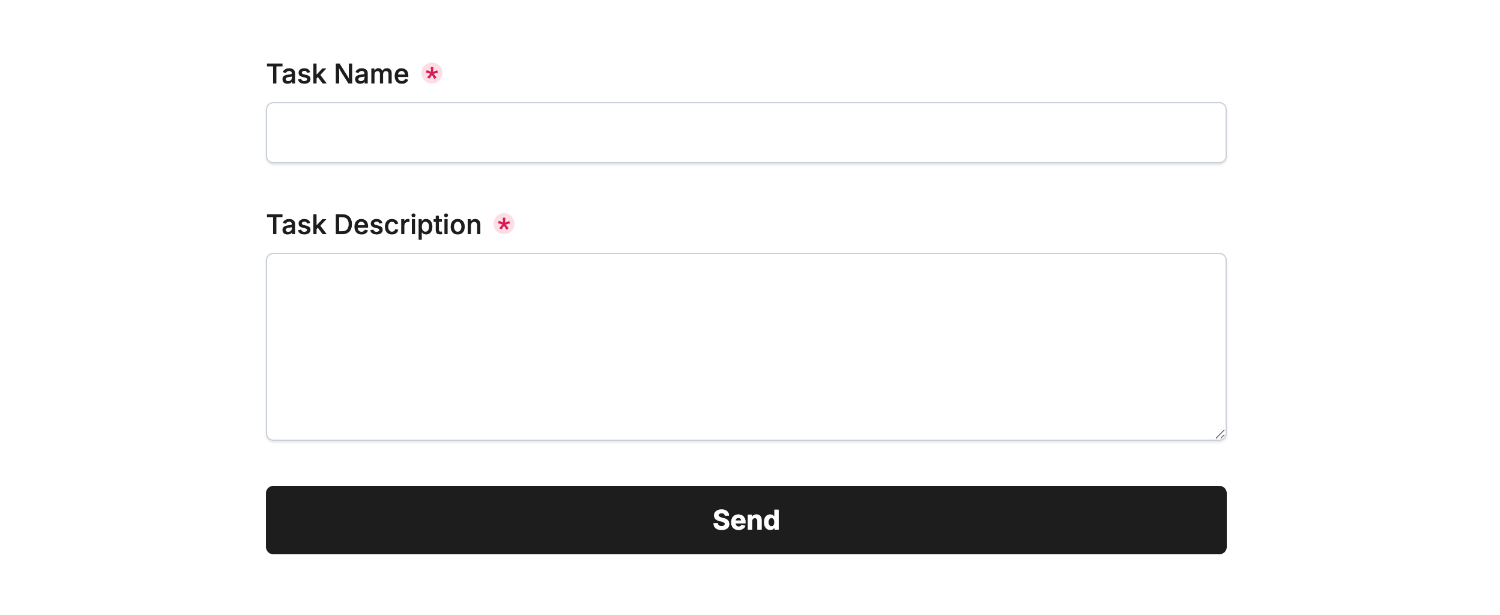 Example form to use with the Trello Plugin to create new cards from