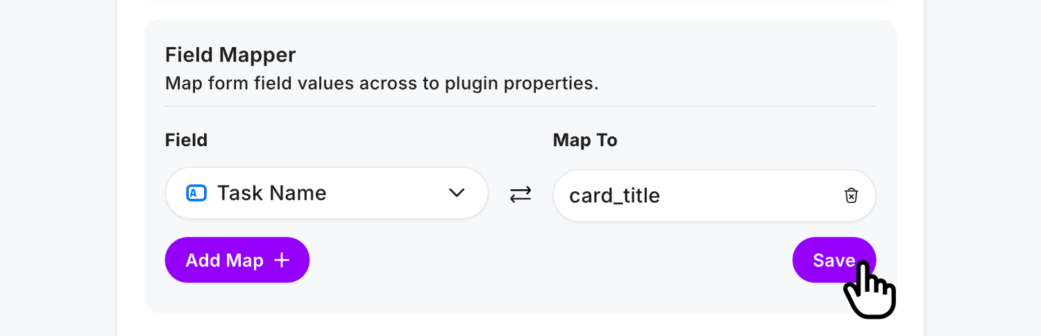 Entering card_title in the Trello Plugin Field Mapper