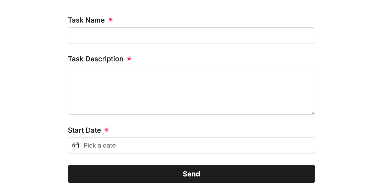 Example form to use with the Trello Plugin with a new Start Date field