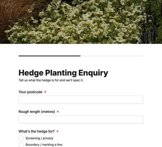 Hedge Planting Enquiry Form