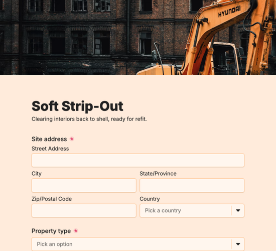 Soft Strip Inquiry Form