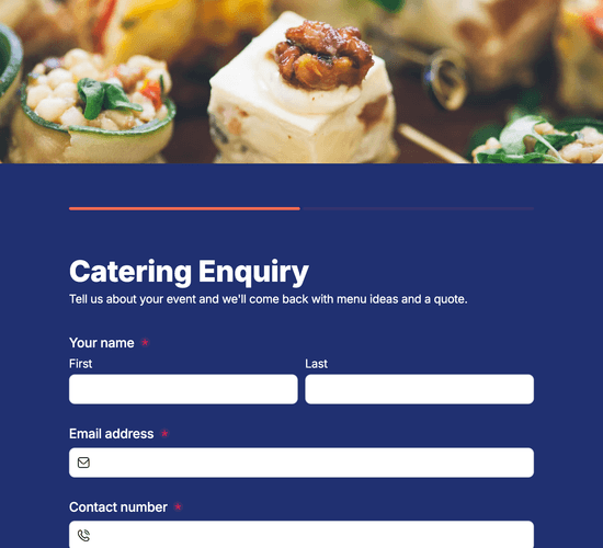 Catering Enquiry Form