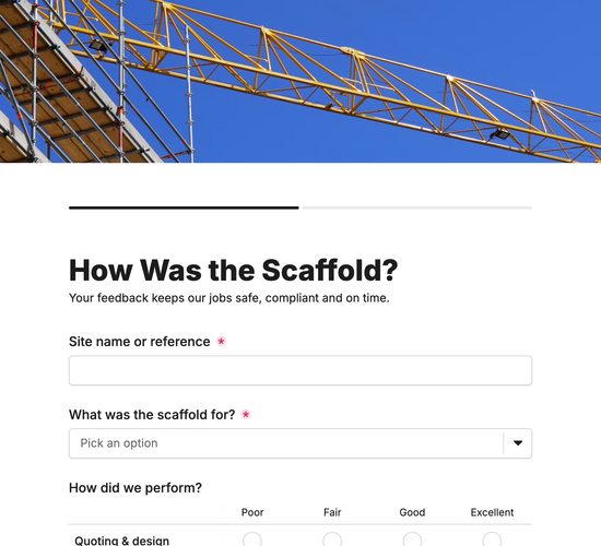 Scaffolding Feedback Form