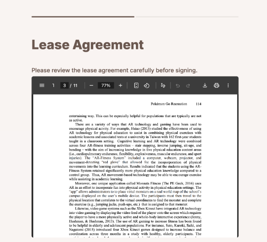 Lease Agreement Acknowledgement Form