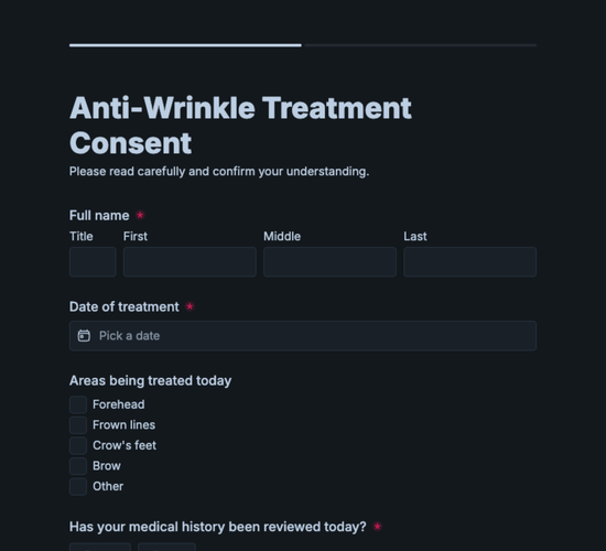Anti-Wrinkle Injection Consent Form