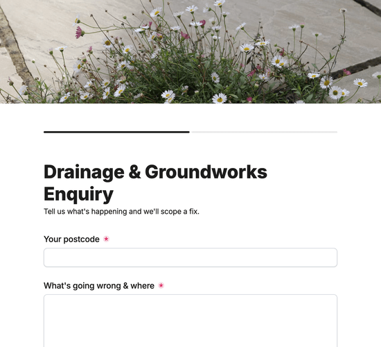 Driveway Drainage & Groundworks Enquiry Form