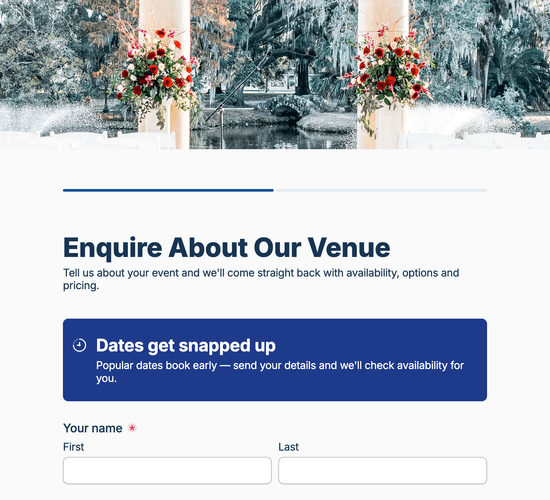 Venue Hire Enquiry Form