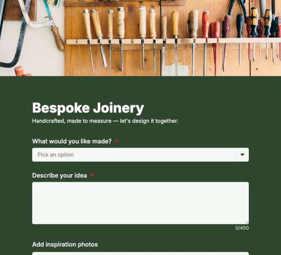 Bespoke Joinery Inquiry Form