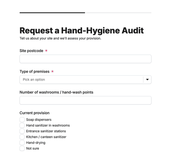 Hand Hygiene Audit Request Form