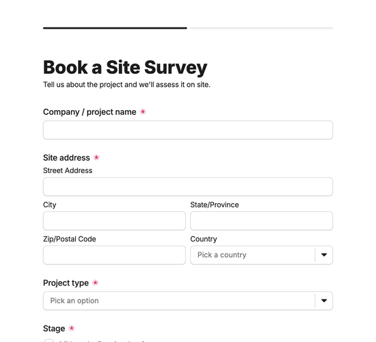 Builders Clean Site Survey Request Form