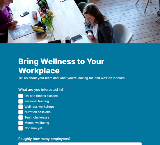 Corporate Wellness Enquiry Form