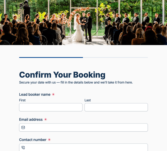 Venue Booking & Deposit Form