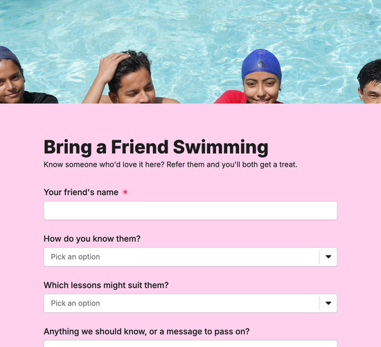 Refer a Swim Friend Form