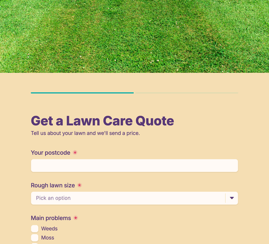 Lawn Care Quote Request Form