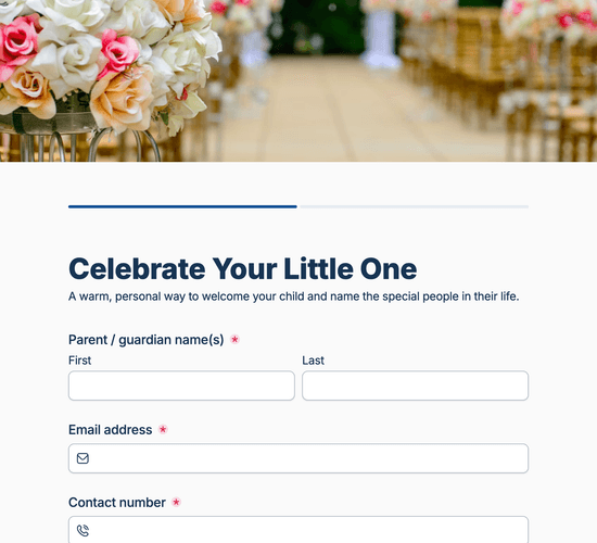 Naming Ceremony Enquiry Form