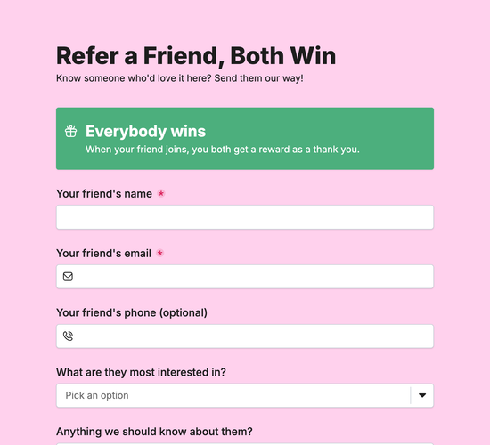 Refer a Friend Form