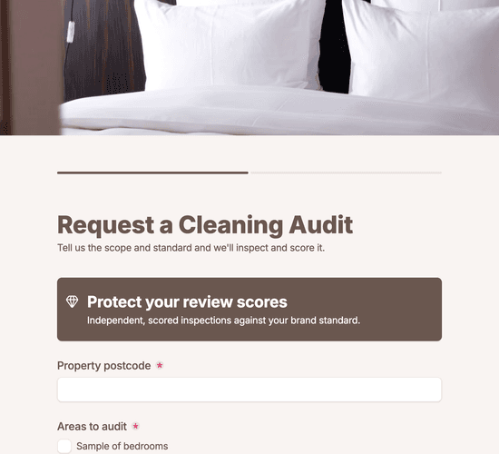 Hotel Cleaning Audit & Inspection Form