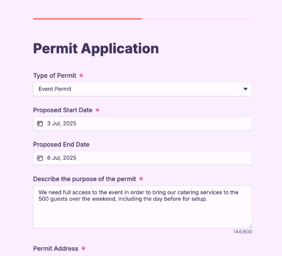Permit Application Form