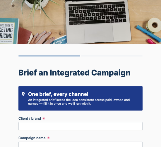 Integrated Campaign Brief Form