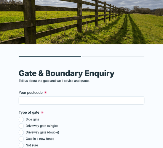 Gate & Boundary Enquiry Form