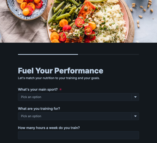 Sports Nutrition & Fueling Assessment Form