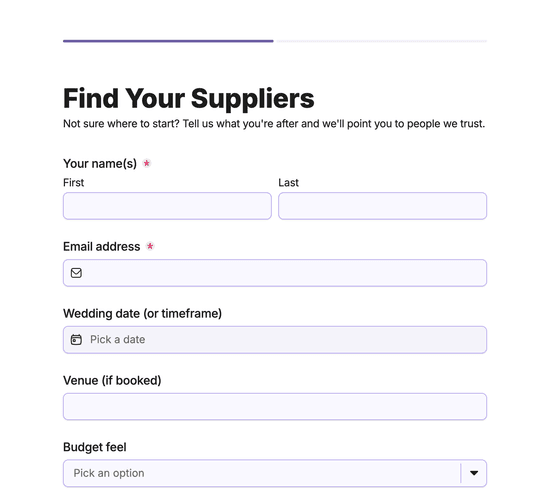 Supplier Recommendation Request Form