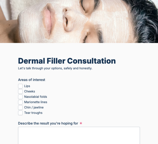 Dermal Filler Consultation Form