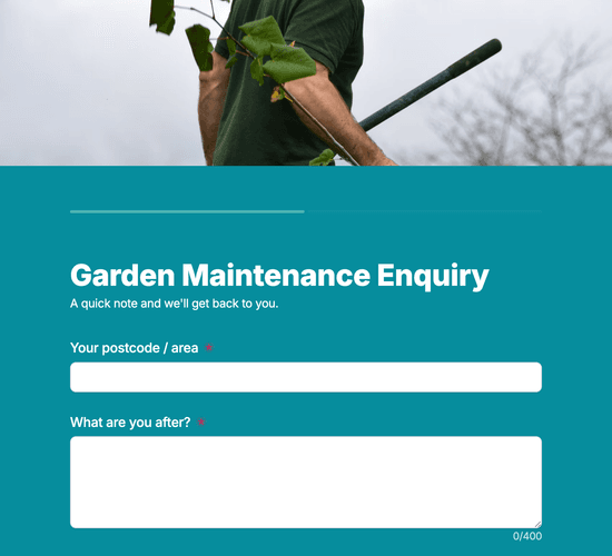 Garden Maintenance Enquiry Form