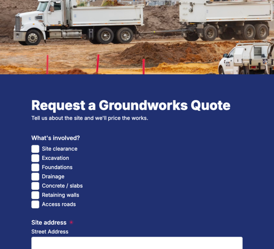 Groundworks Quote Request Form