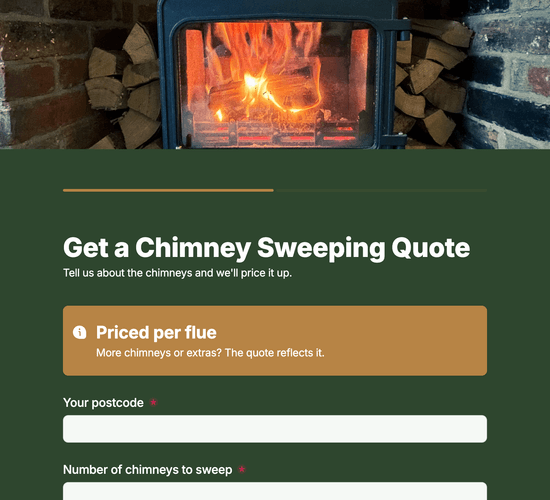 Chimney Sweeping Quote Request Form