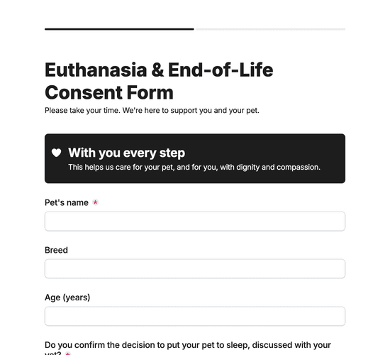 Euthanasia & End-of-Life Consent Form